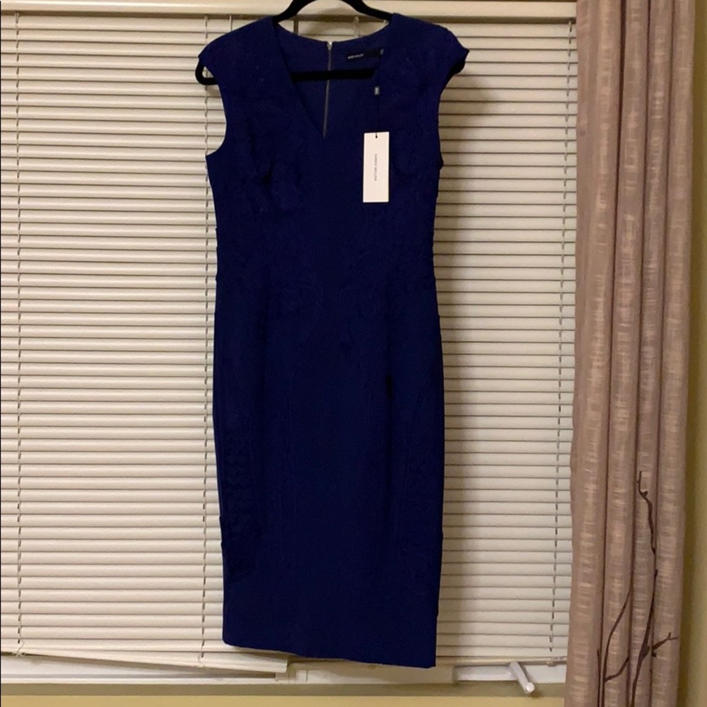 Karen Millen midnight blue designer dress